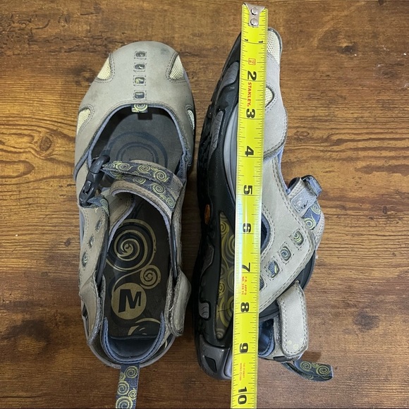 Merrell Siren Ginger Gray Women 8.5 Beige Mary Jane Hiking Vibram Shoes GUC - Picture 7 of 8